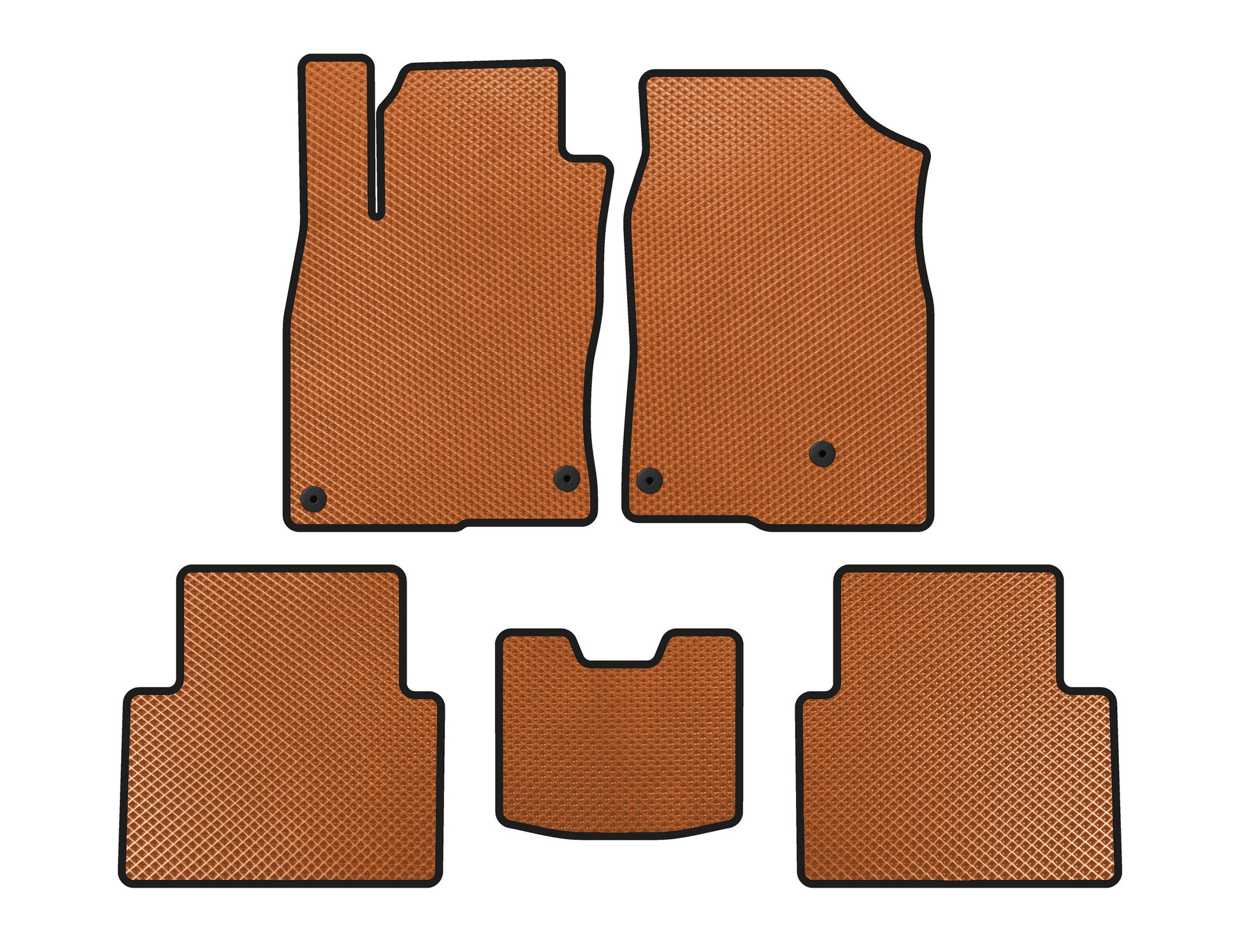 EVA Floor Mats (SD, Orange) for Honda Civic Sedan X 2016-2021 - image 1