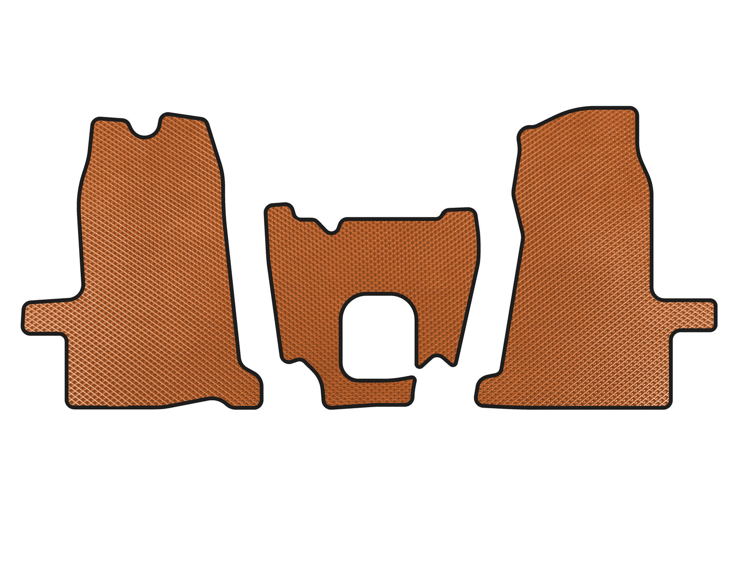 EVA Floor Mats (2000-2006, 1+1, Manual, Orange) for Ford Transit 2000-2014 - image 1