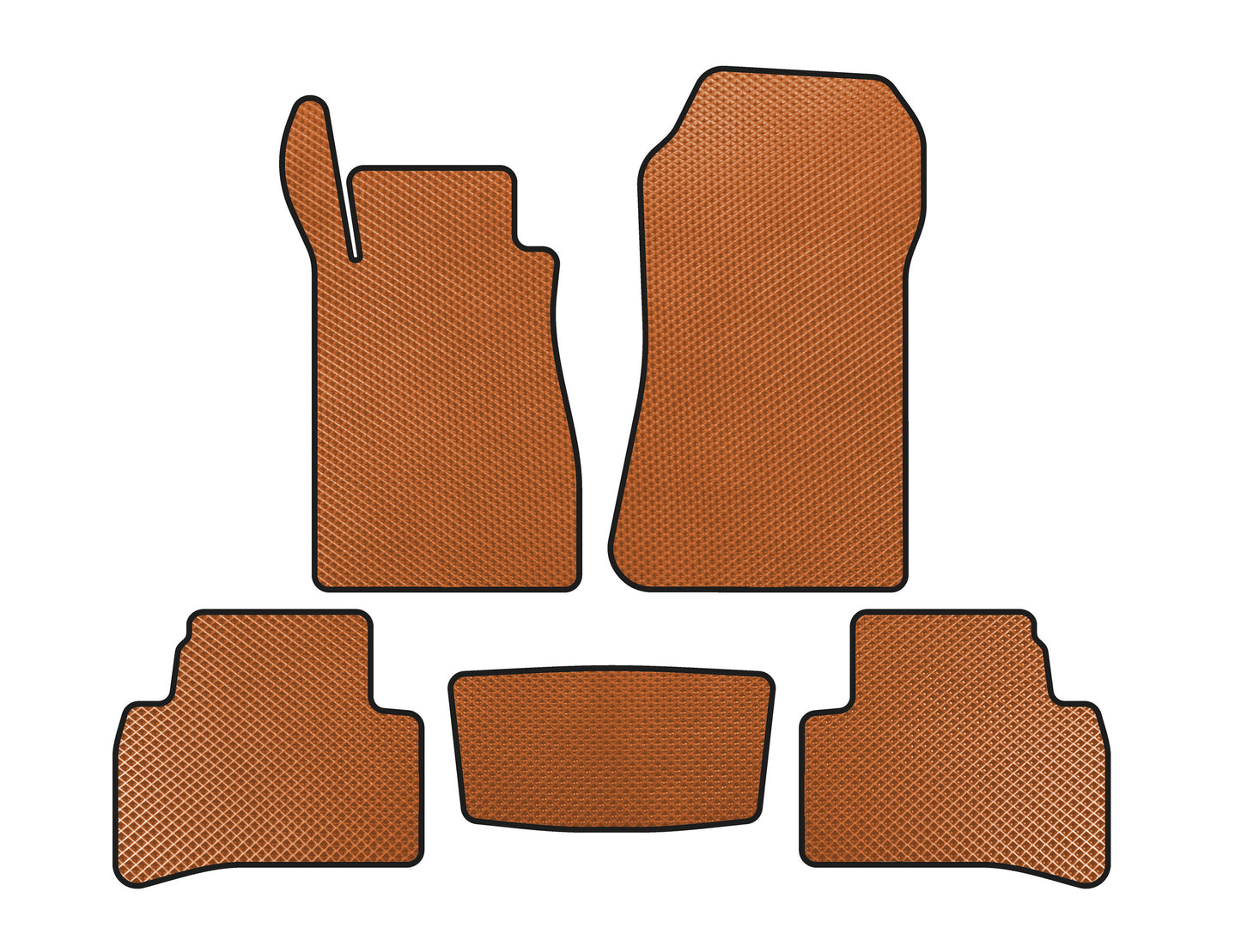 EVA Floor Mats (Coupe, Orange) for Mercedes CLK W208 1997-2002 - image 1