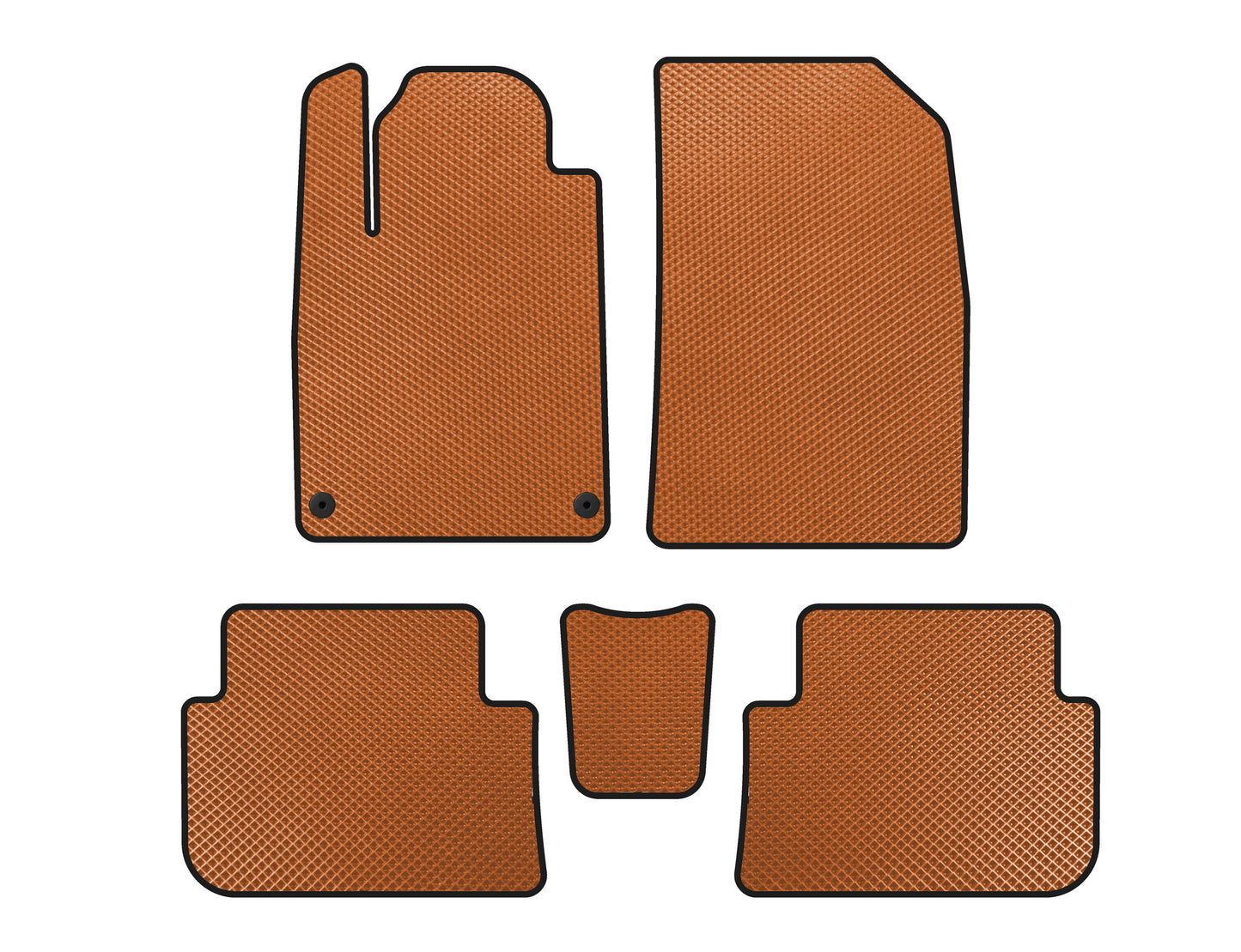 EVA Floor Mats (SD, Orange) for Peugeot 407 2004-2011 - image 1