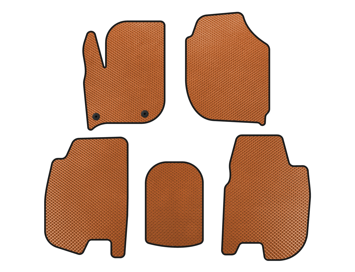 EVA Floor Mats (HB, Orange) for Honda FIT/Jazz 2014- - image 1