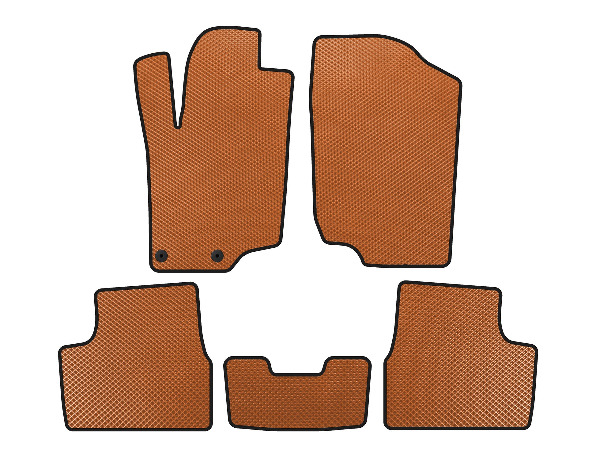 EVA Floor Mats (Hatchback, 5-Door, Orange) for Peugeot 207 2006-2014 - image 1