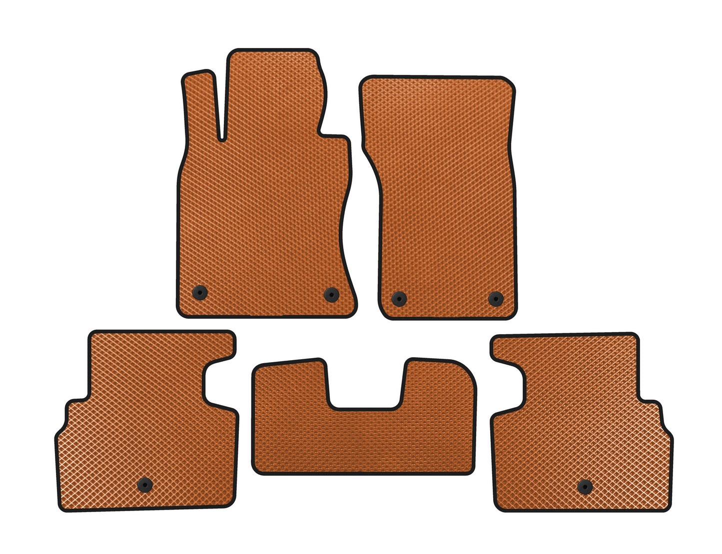 EVA Floor Mats (SD, Orange) for Infiniti Q50/Q60 2013-2024 - image 1