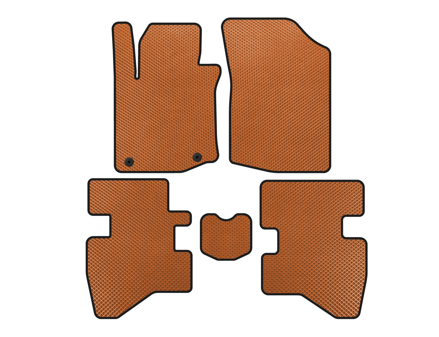 EVA Floor Mats (HB, Orange) for Citroen C-1 2014-2021 - image 1