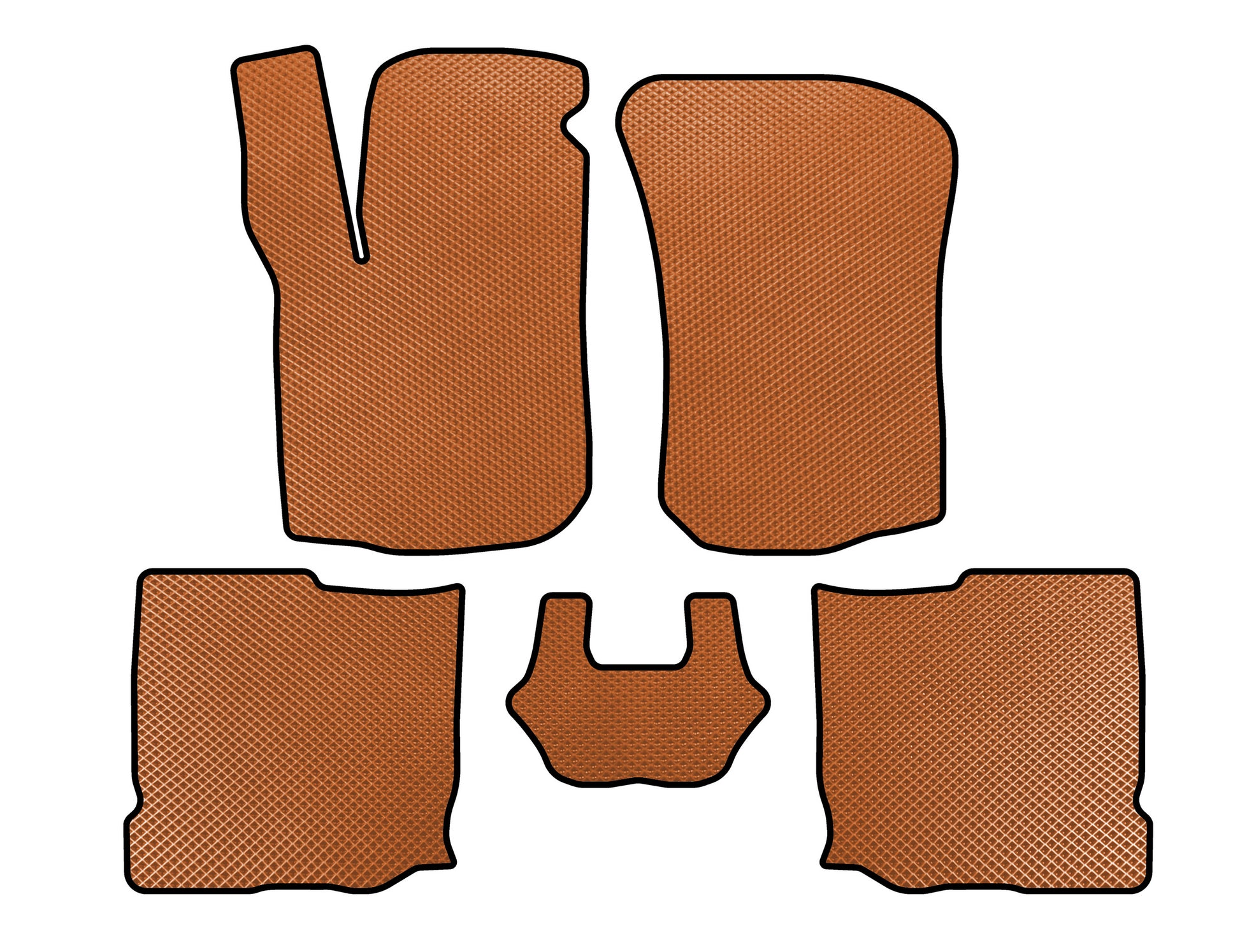 EVA Floor Mats (Hatchback, 5-Door, Orange) for Seat Leon 1999-2005 - image 1