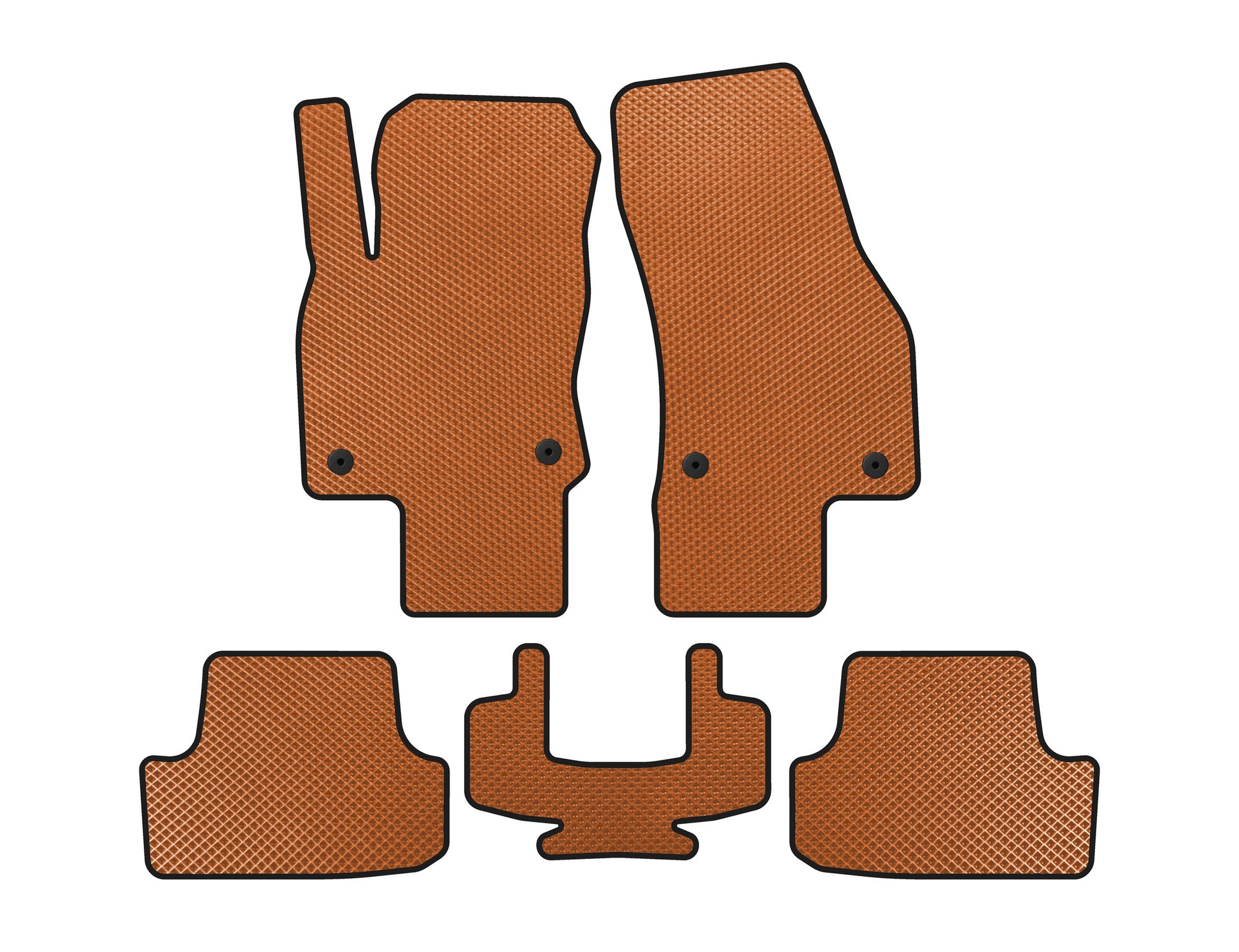 EVA Floor Mats (5-Door, Orange) for Volkswagen T-Roc 2017-2025 - image 1