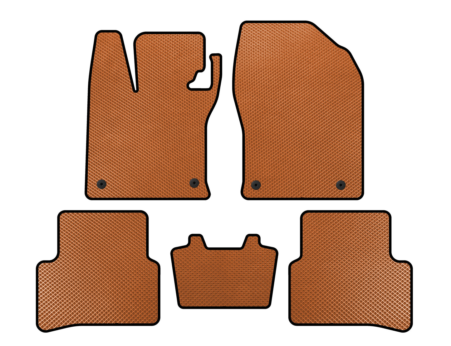 EVA Floor Mats (Hybrid, Orange) for Lexus UX 2018- - image 1