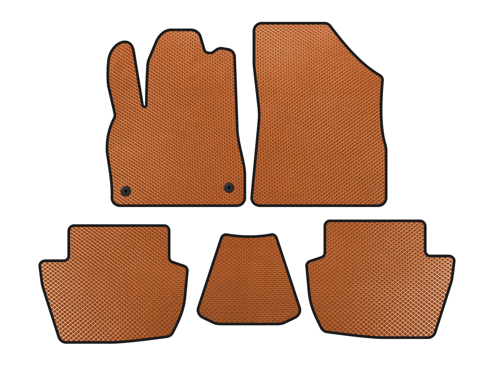 EVA Floor Mats (HB, Hybrid/Automatic, Orange) for Citroen DS-5 2011-2015 - image 1