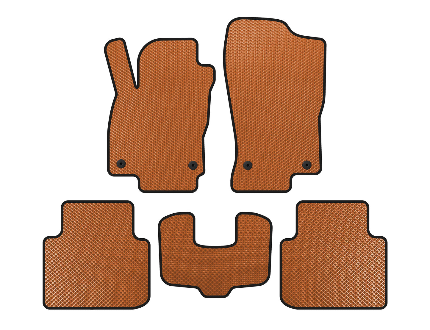 EVA Floor Mats (2022+, LB, Orange) for Volkswagen Arteon 2017-2025 - image 1