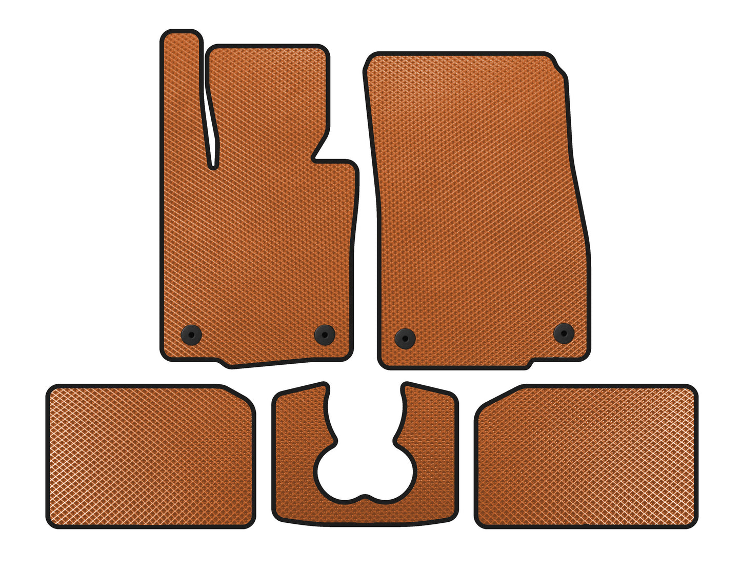 EVA Floor Mats (for S F55, 5-Door, Orange) for Mini Cooper F55/56/57 2014-2023 - image 1