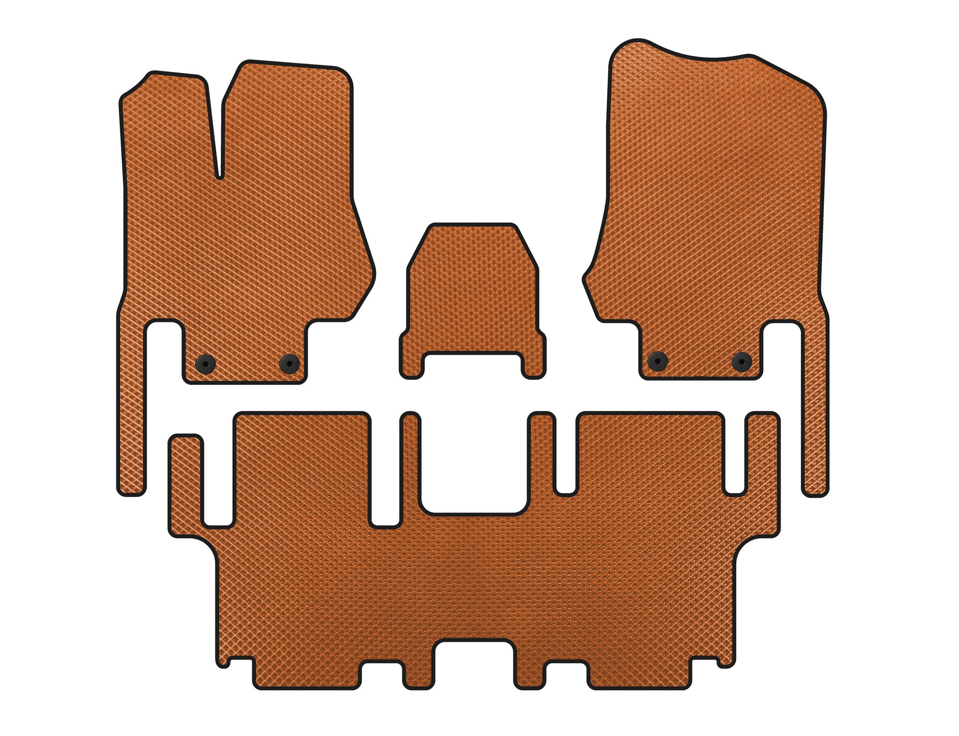 EVA Floor Mats (2 Rows, 7-Seater, Orange) for Nissan Quest 2011-2017 - image 1