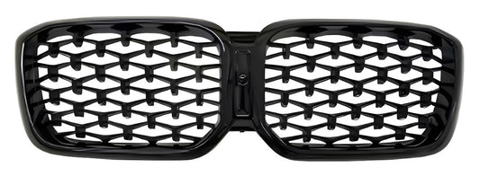 Diamond Black Kidney Grilles (2021+, black surround) for BMW X3 G01 2018- - image 2