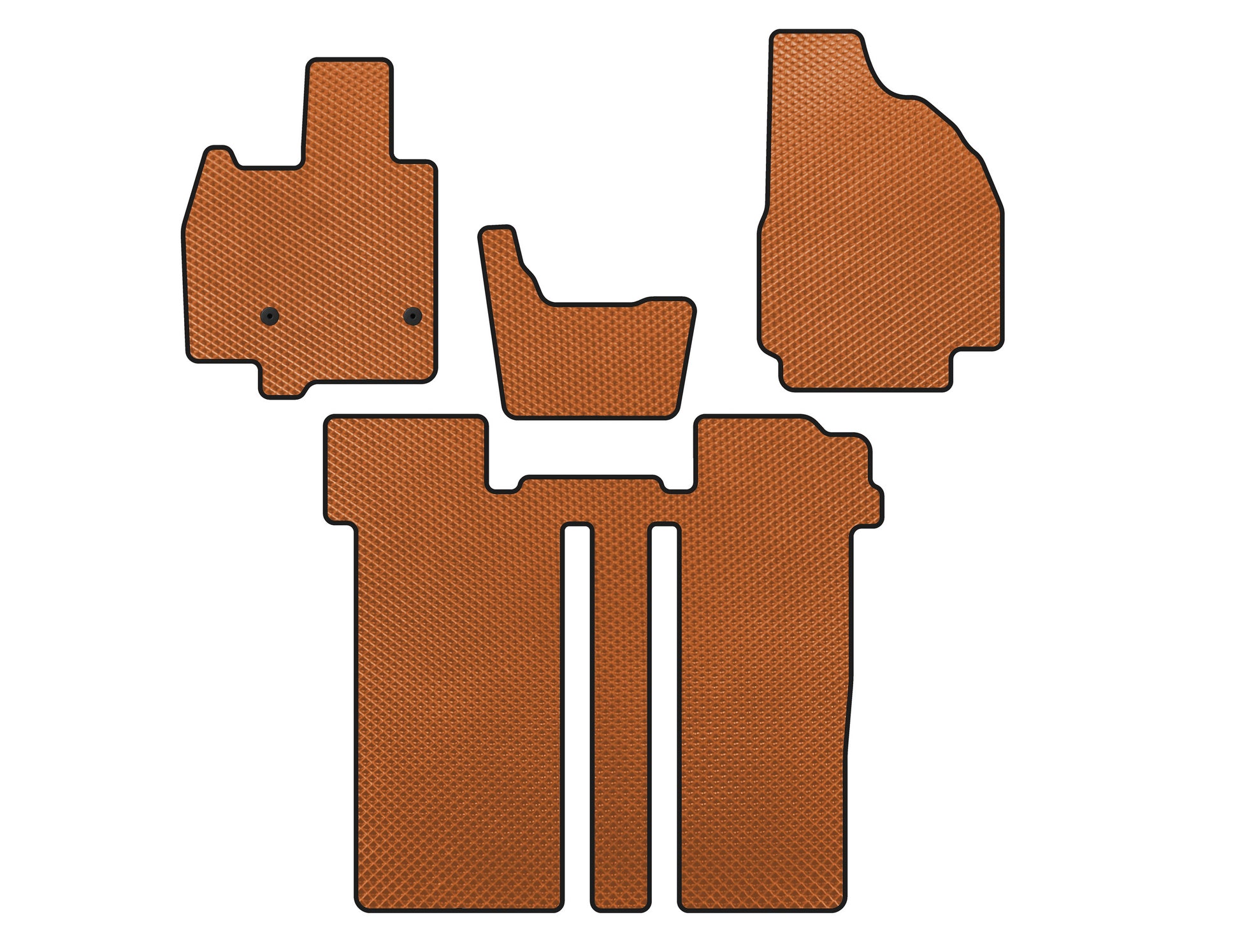 EVA Floor Mats (2 Rows, 6-Seater, Orange) for Toyota Previa 2006-2019 - image 1