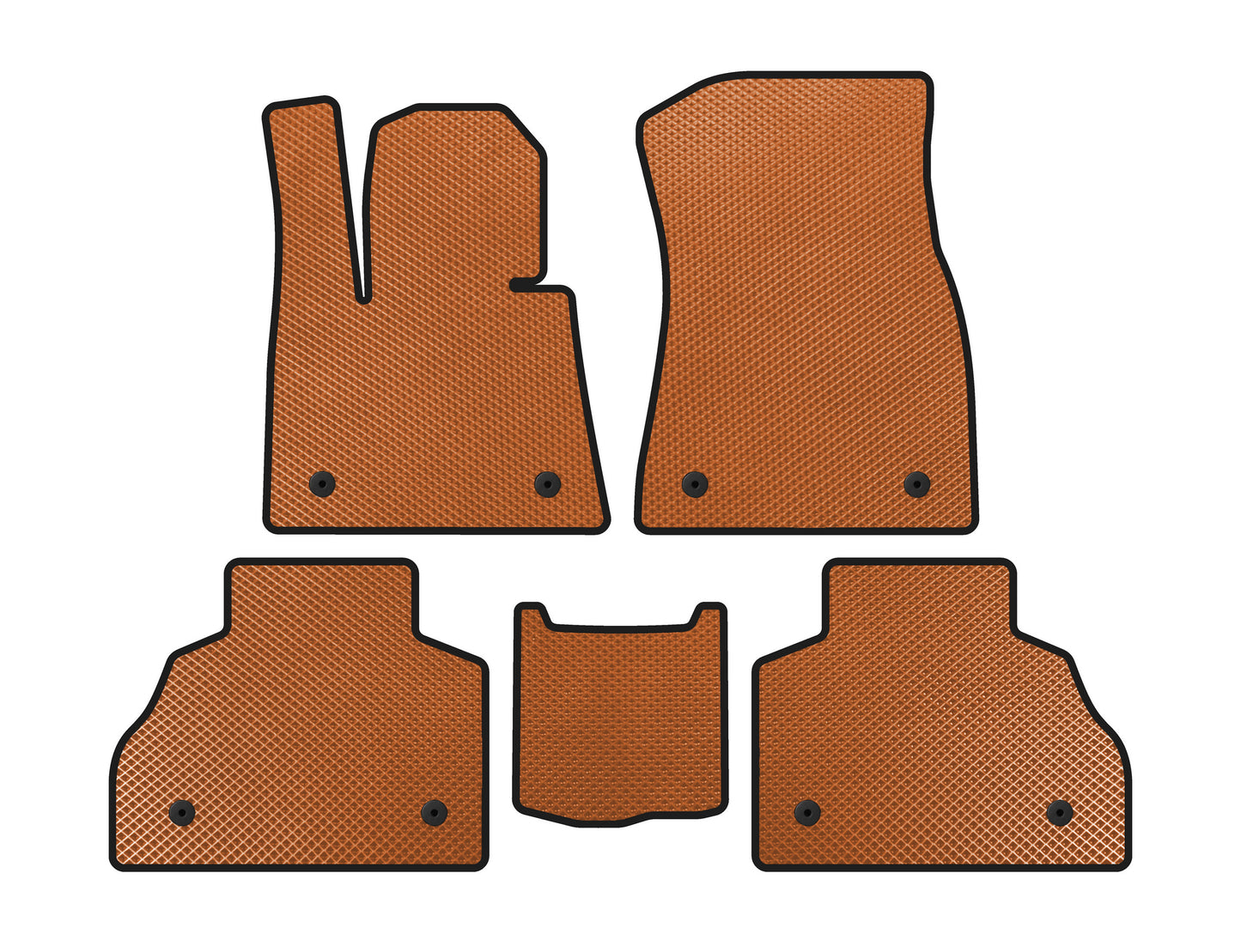 EVA Floor Mats (2 Rows, Orange) for BMW X7 G07 2019- - image 1