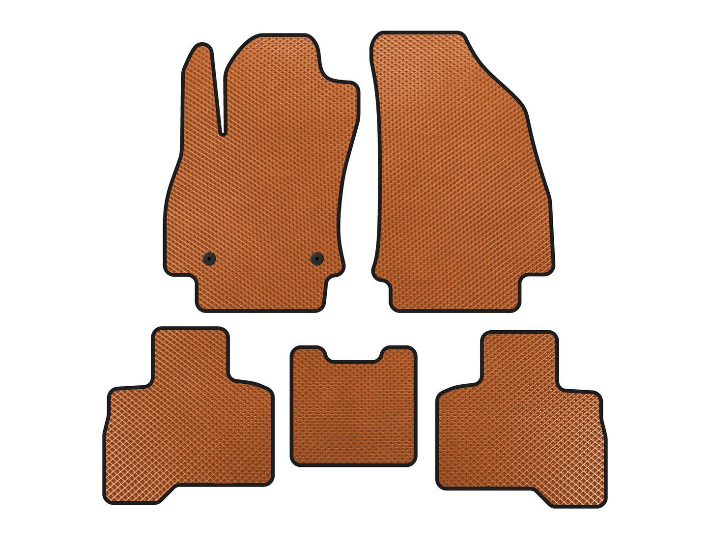 EVA Floor Mats (For Qubo 2008-2016, Orange) for Fiat Fiorino/Qubo 2008-2024 - image 1