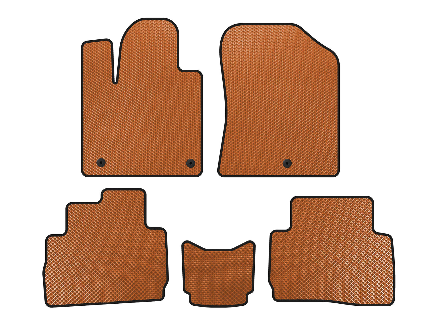 EVA Floor Mats (2020-2023, Orange) for Hyundai Santa Fe 4 2018-2023 - image 1