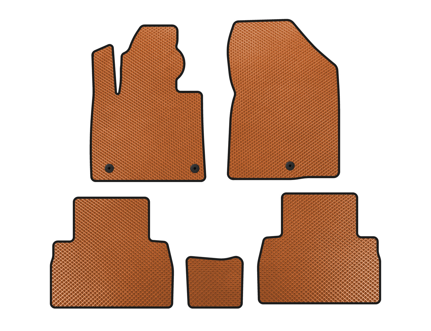 EVA Floor Mats (2018-2020, Orange) for Hyundai Santa Fe 4 2018-2023 - image 1