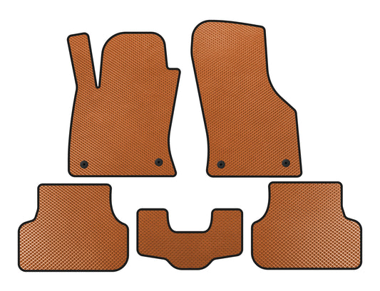 EVA Floor Mats (2013-2016, SW, Orange) for Seat Leon 2013-2020 - image 1