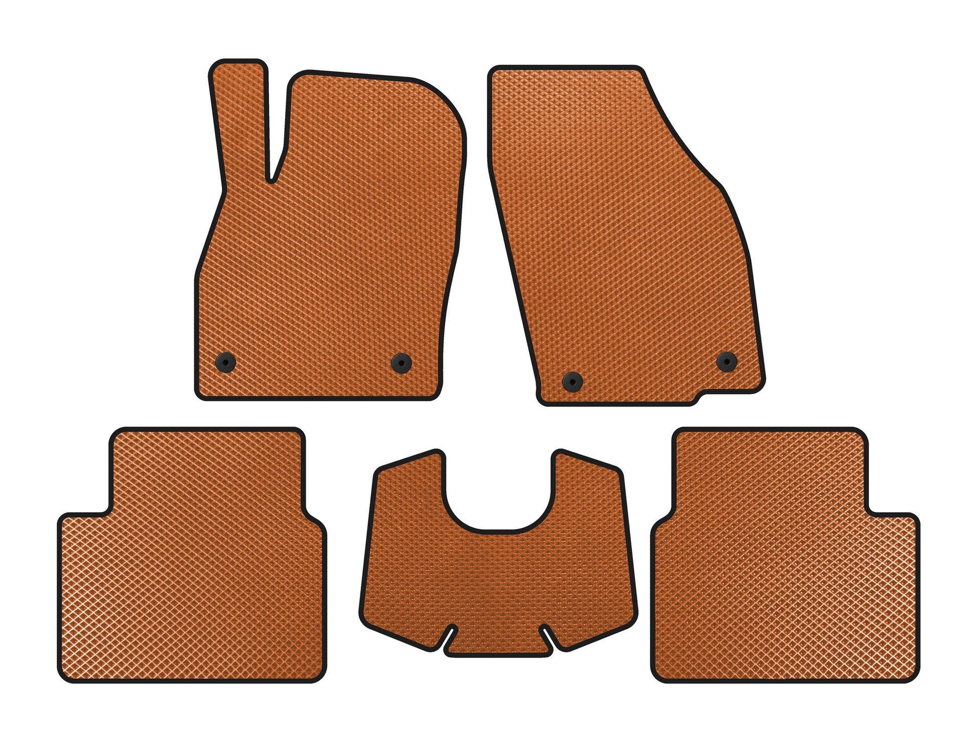 EVA Floor Mats (Automatic, Orange) for Skoda Kamiq 2019- - image 1