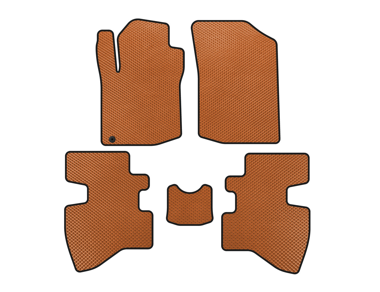 EVA Floor Mats (2007-2009, HB, 3-Door, Orange) for Toyota Aygo 2007-2014 - image 1