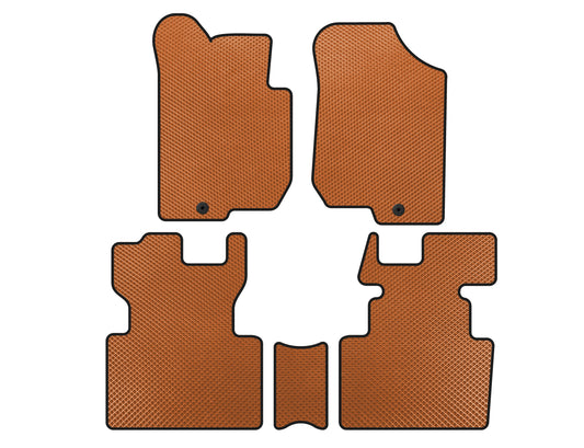 EVA Floor Mats (2006-2012, 2 Rows, 7-Seater, Orange) for Kia Carens 1999-2012 - image 1