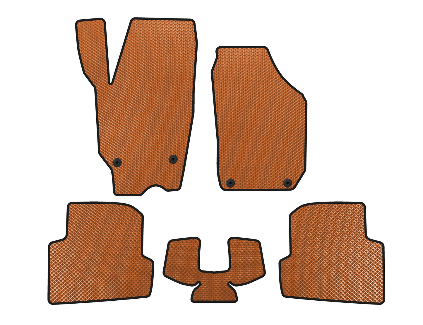 EVA Floor Mats (2010-2014, SW, Orange) for Skoda Fabia 2007-2014 - image 1