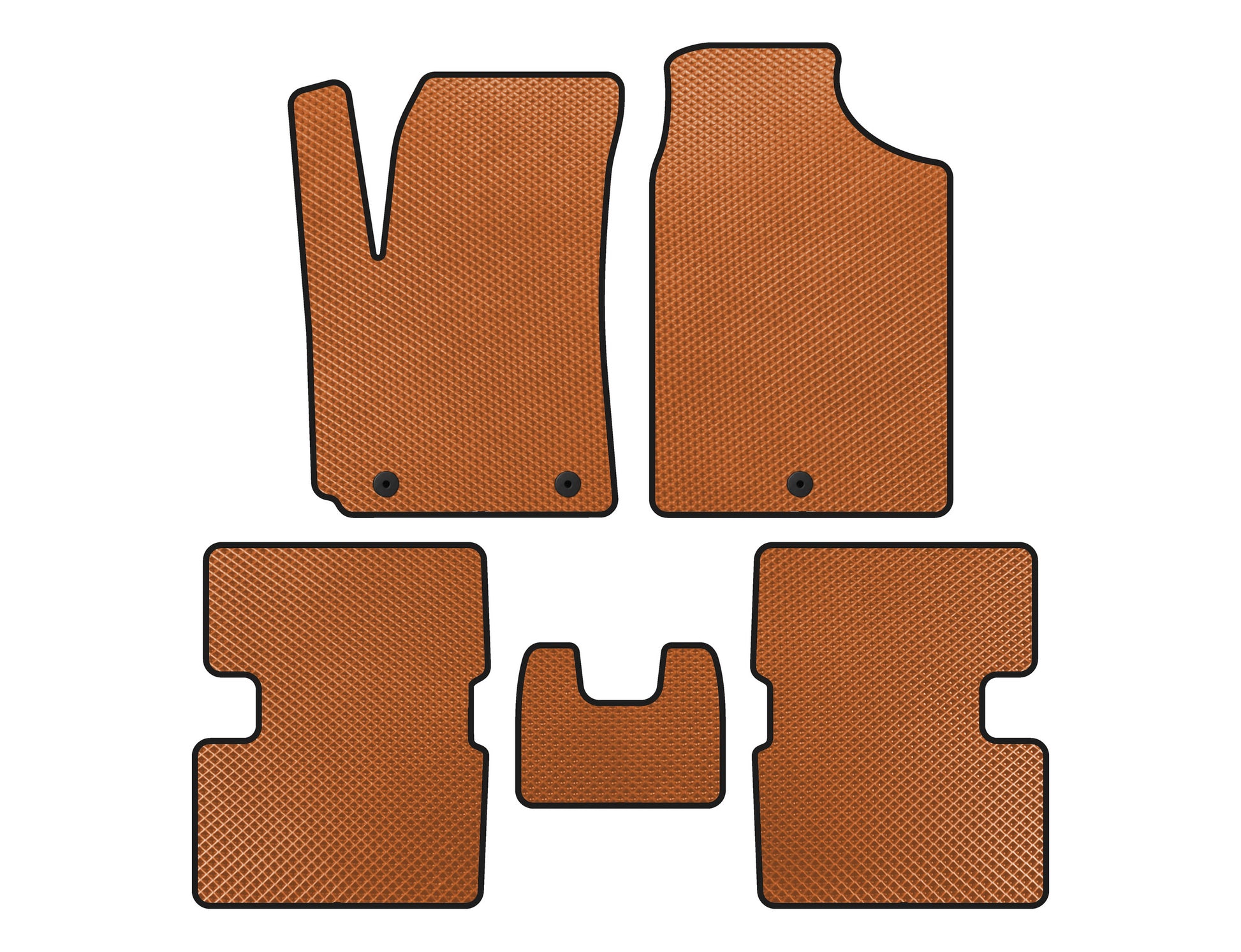 EVA Floor Mats (HB, Orange) for Kia Picanto 2016- - image 1