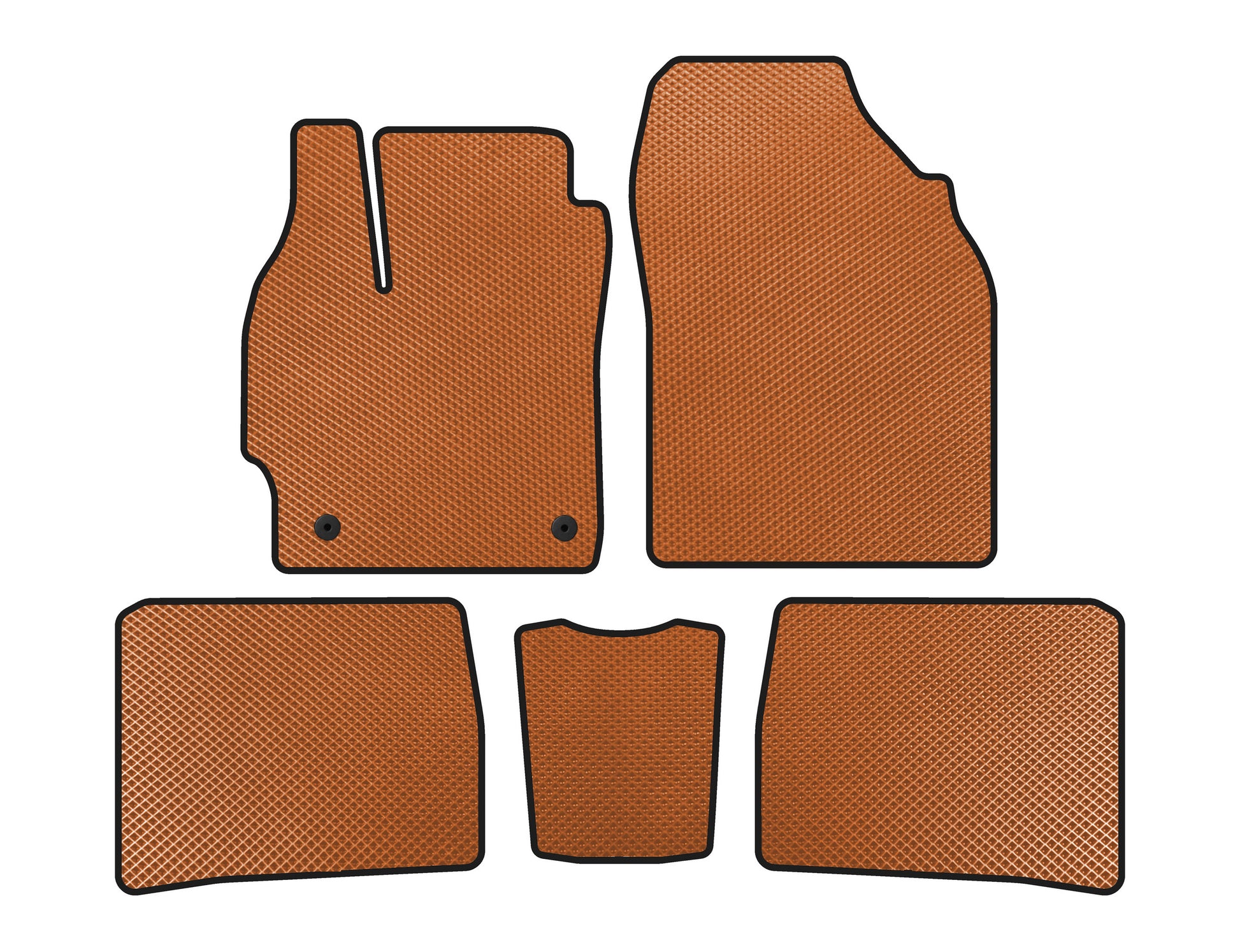 EVA Floor Mats (LB, Orange) for Toyota Prius 2009-2015 - image 1