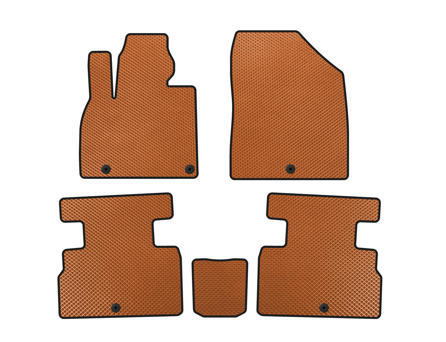 EVA Floor Mats (2 Rows, 7-Seater, Orange) for Kia Stonic 2017- - image 1