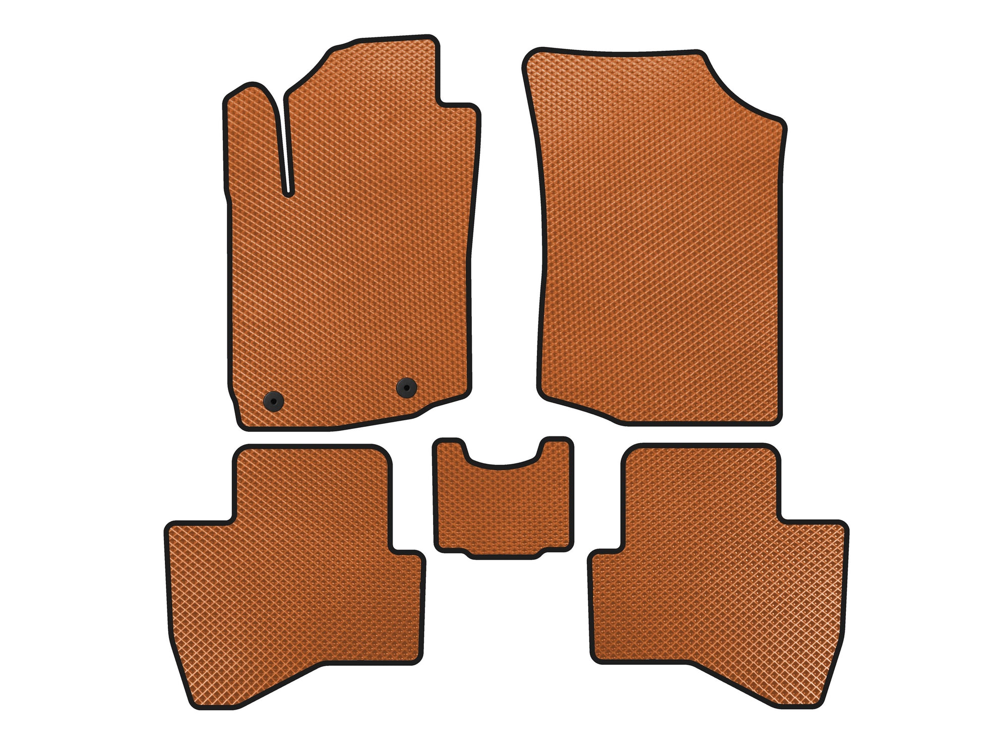 EVA Floor Mats (HB, Orange) for Peugeot 108 2014-2021 - image 1