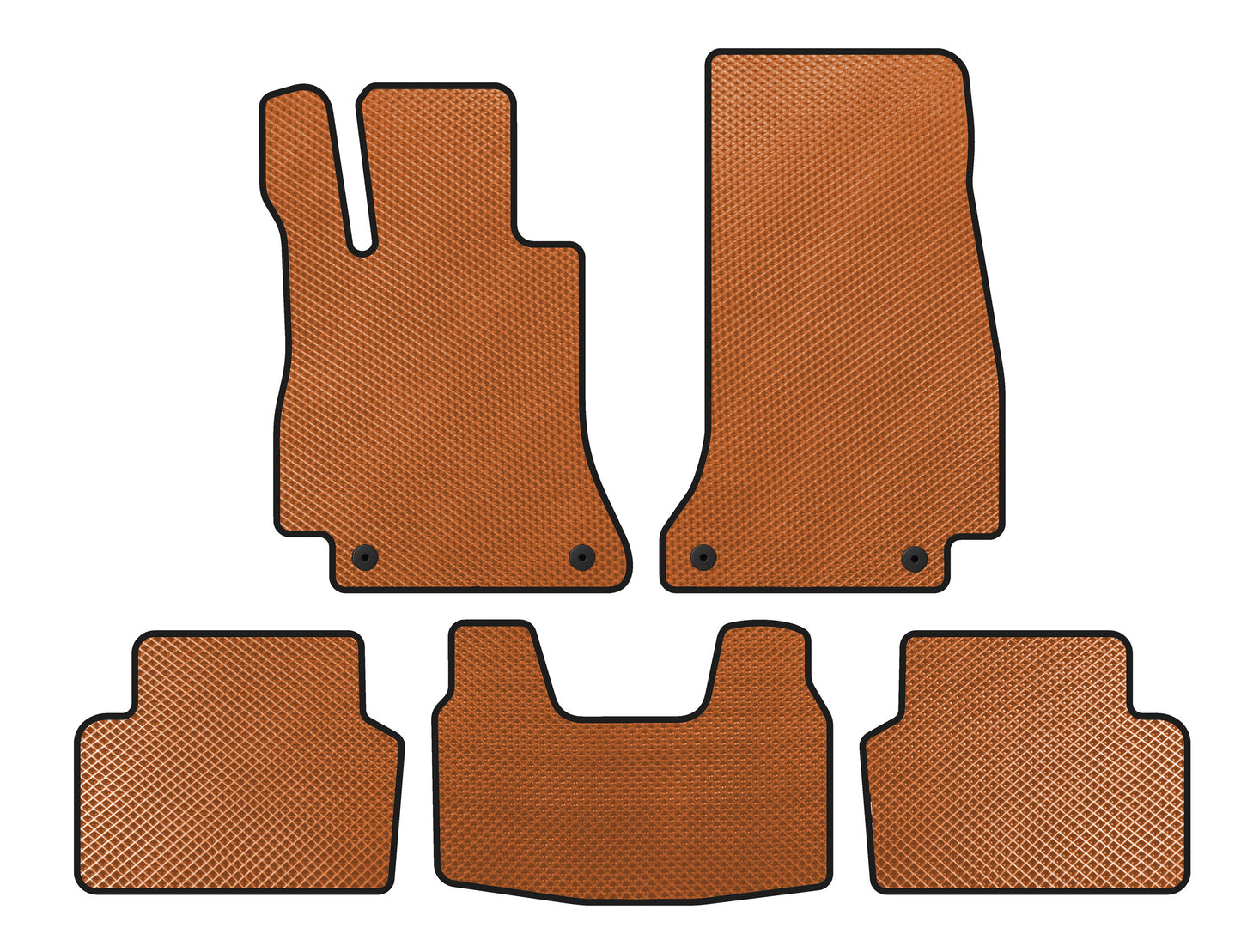 EVA Floor Mats (SD, Orange) for Mercedes E-сlass W213 2016-2023 - image 1
