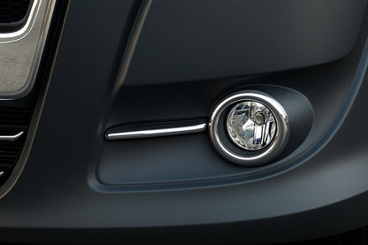 Fog Light Trims with Stripes (2010-2015, 4 pcs, Stainless Steel) for Fiat Doblo II 2010-2022 - image 1