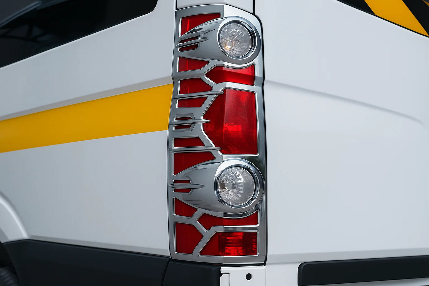 Chrome Tail Light Covers (2 pcs, plastic) for Volkswagen Crafter 2006-2016 - image 1