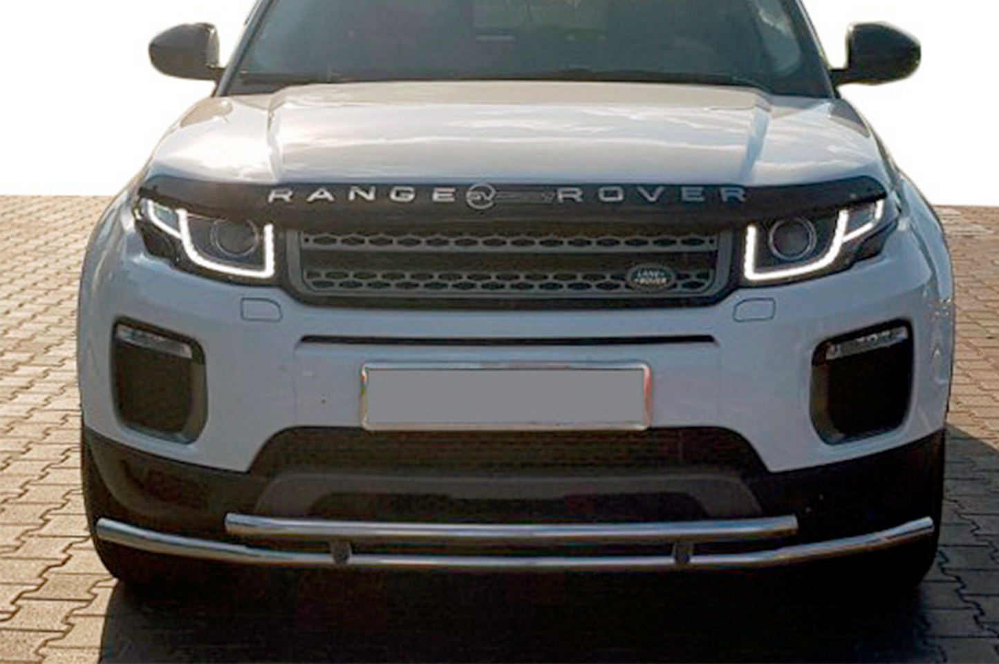 Front bumper guard ST014-1 (stainless steel) for Range Rover Evoque 2012-2018 - image 1