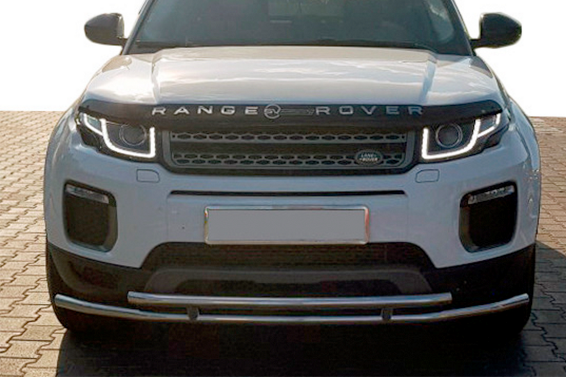 Front bumper guard ST014-1 (stainless steel) for Range Rover Evoque 2012-2018 - image 1