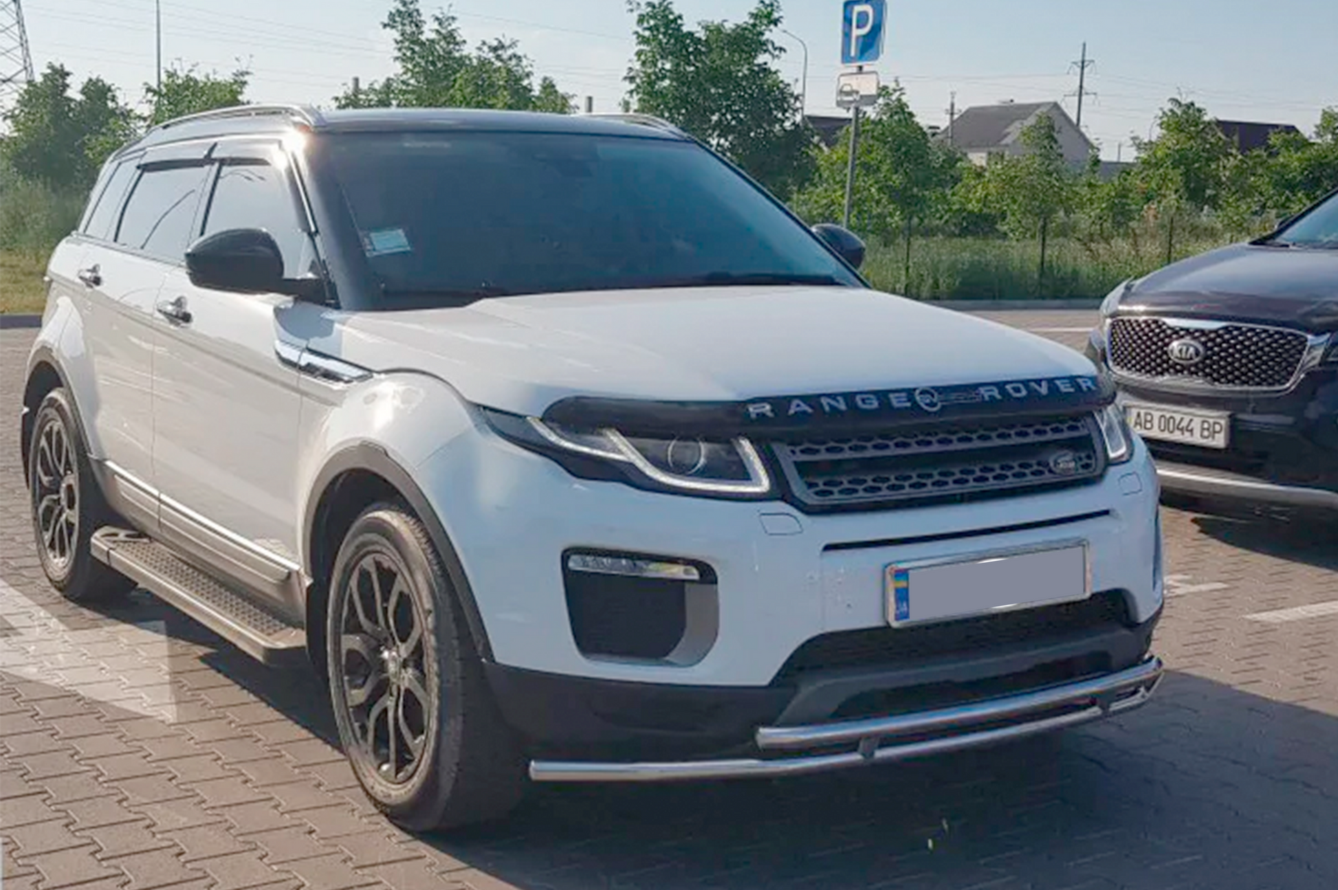 Front bumper guard ST014-1 (stainless steel) for Range Rover Evoque 2012-2018 - image 2