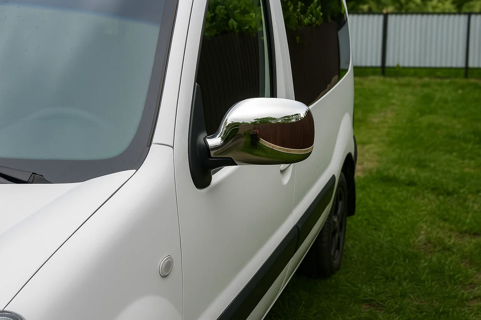 Chrome Mirror Covers (2004-2008, 2 pcs) for Renault Kangoo 1998-2008 - image 3