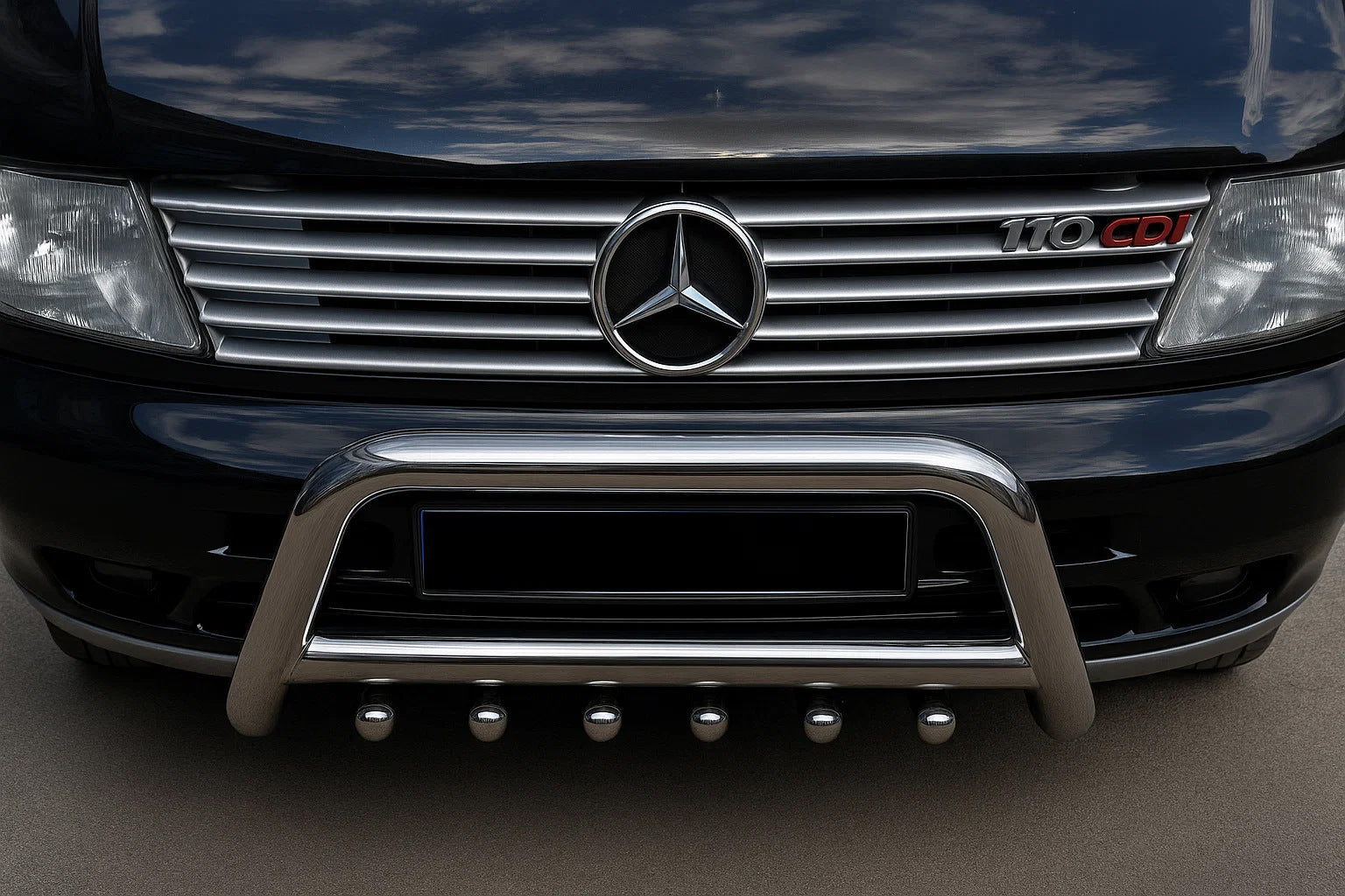 Chrome Grille Covers (10 pcs, Stainless Steel) for Mercedes Vito W638 1996-2003 - image 1