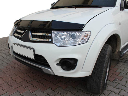 The hood deflector (EuroCap) for Mitsubishi L200 2006-2015 - Reelken Auto