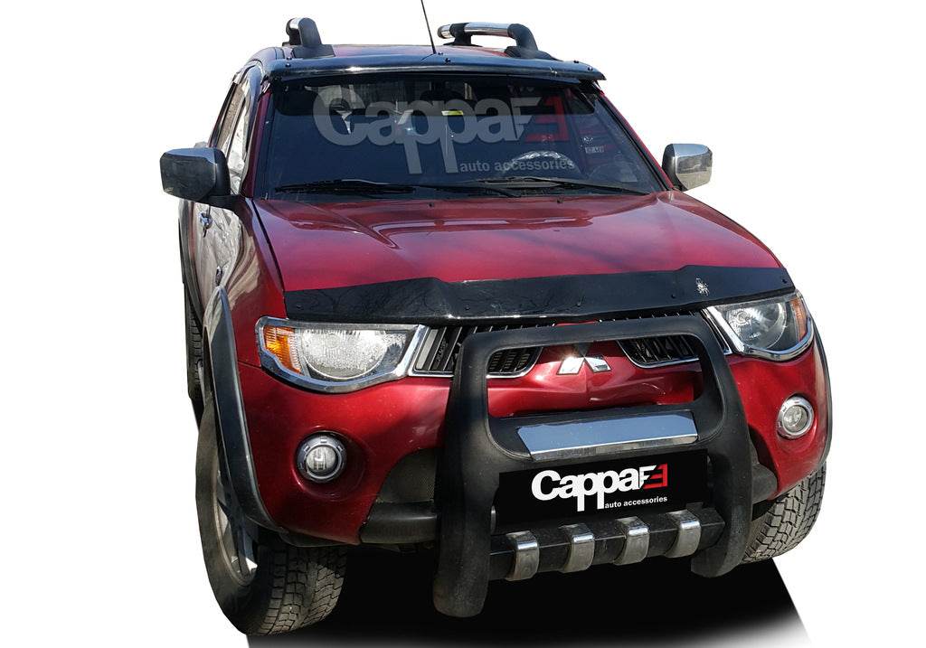 Visor on the windshield (black, on the frame) for Mitsubishi L200 2006-2015 - Reelken Auto