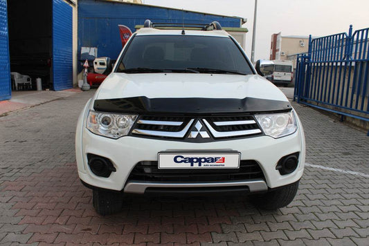 The hood deflector (EuroCap) for Mitsubishi L200 2006-2015 - Reelken Auto