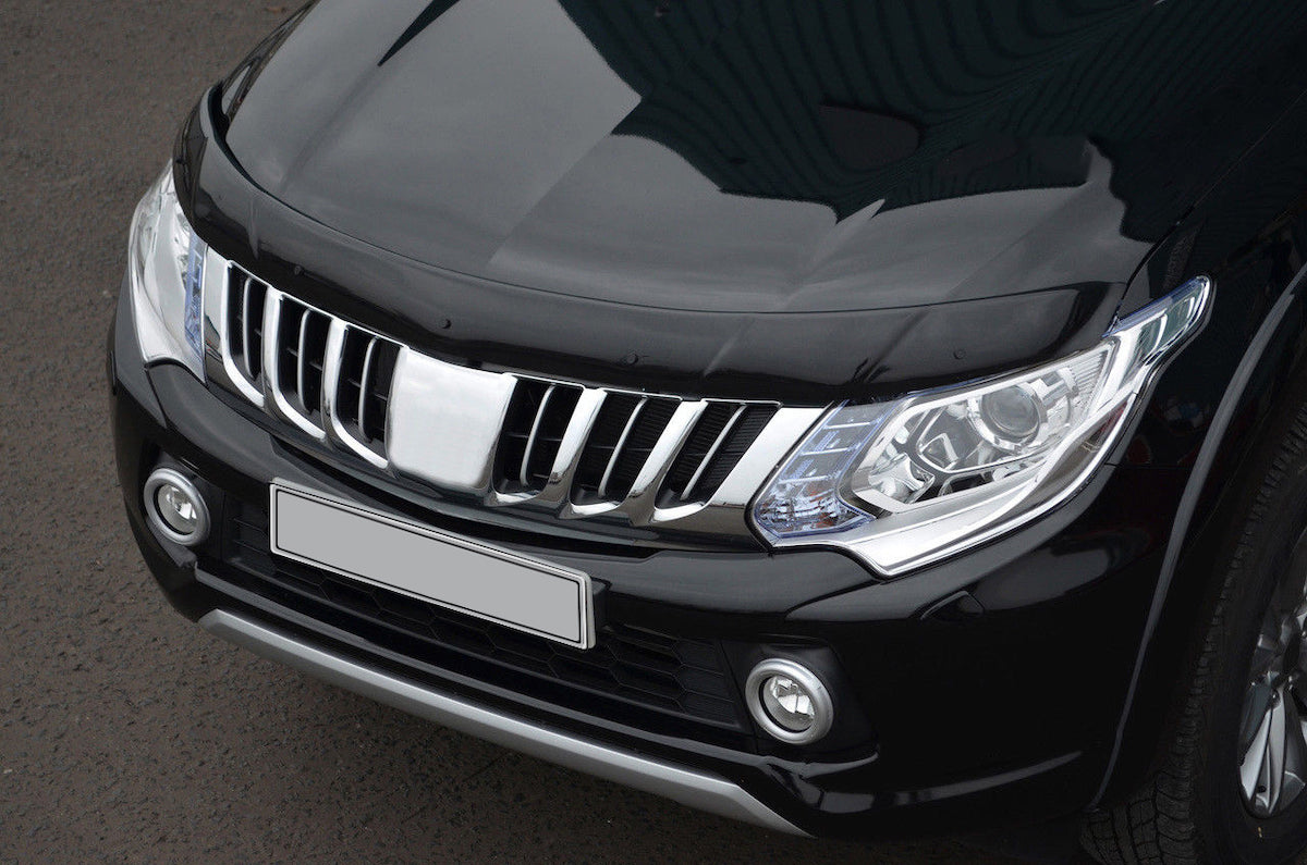 Hood Deflector (2015-2019, EuroCap) for Mitsubishi L200 2015-2024 - image 1