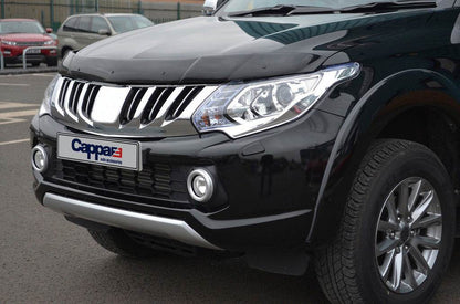 The hood deflector (2015-2019, EuroCap) for Mitsubishi L200 2015-2024 - Reelken Auto
