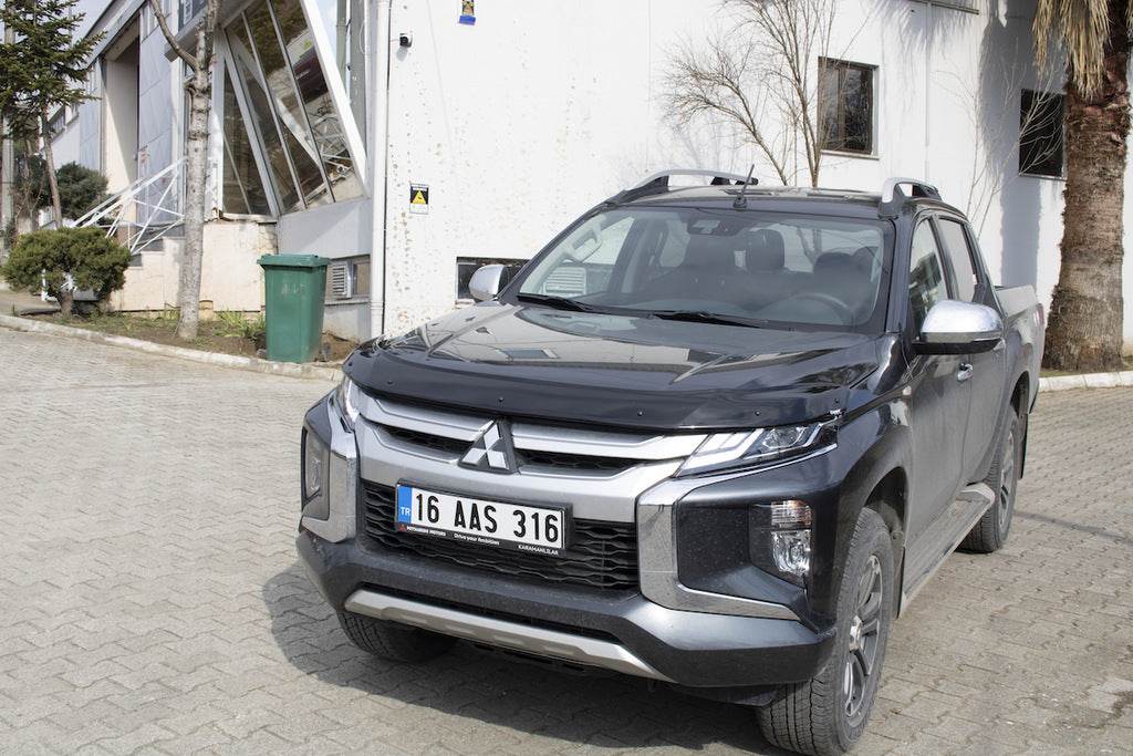 Hood deflector (2019+, EuroCap) for Mitsubishi L200 2015-2024 - Reelken Auto