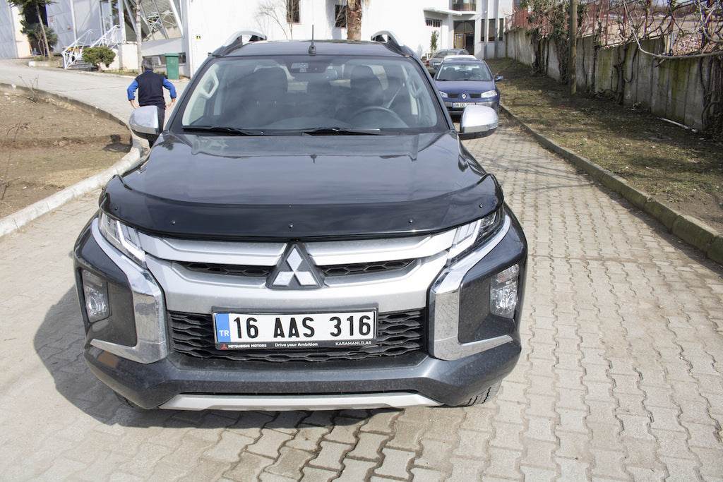Hood deflector (2019+, EuroCap) for Mitsubishi L200 2015-2024 - Reelken Auto