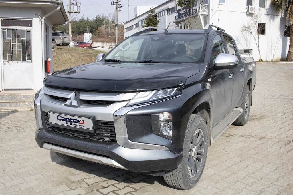 Hood deflector (2019+, EuroCap) for Mitsubishi L200 2015-2024 - Reelken Auto