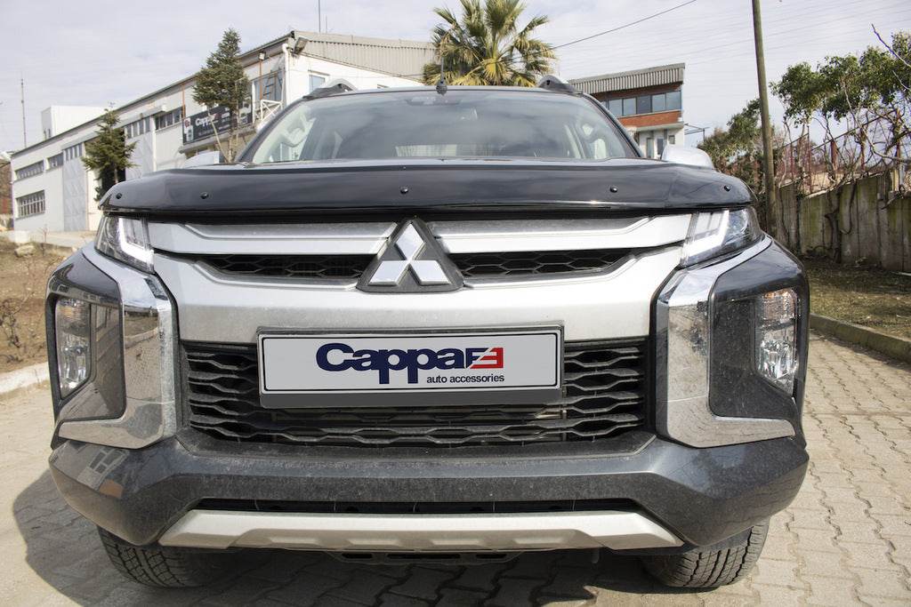 Hood deflector (2019+, EuroCap) for Mitsubishi L200 2015-2024 - Reelken Auto
