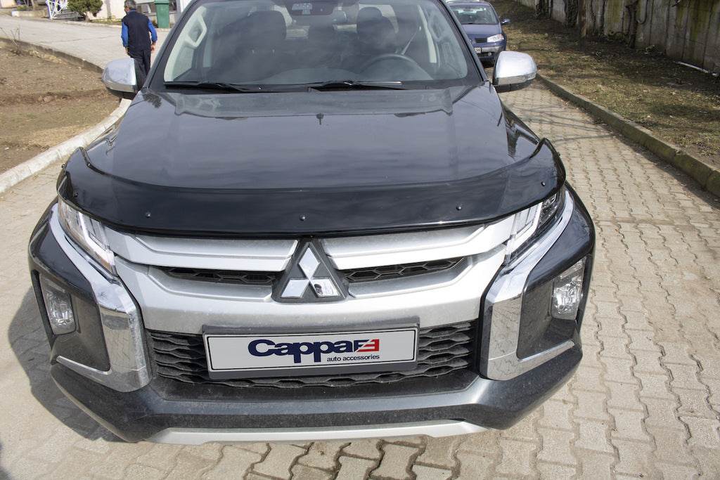 Hood deflector (2019+, EuroCap) for Mitsubishi L200 2015-2024 - Reelken Auto