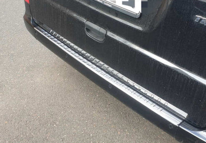 Rear bumper protector with lip (Carmos V2, stainless steel) for Mercedes Viano 2004-2014 - image 1