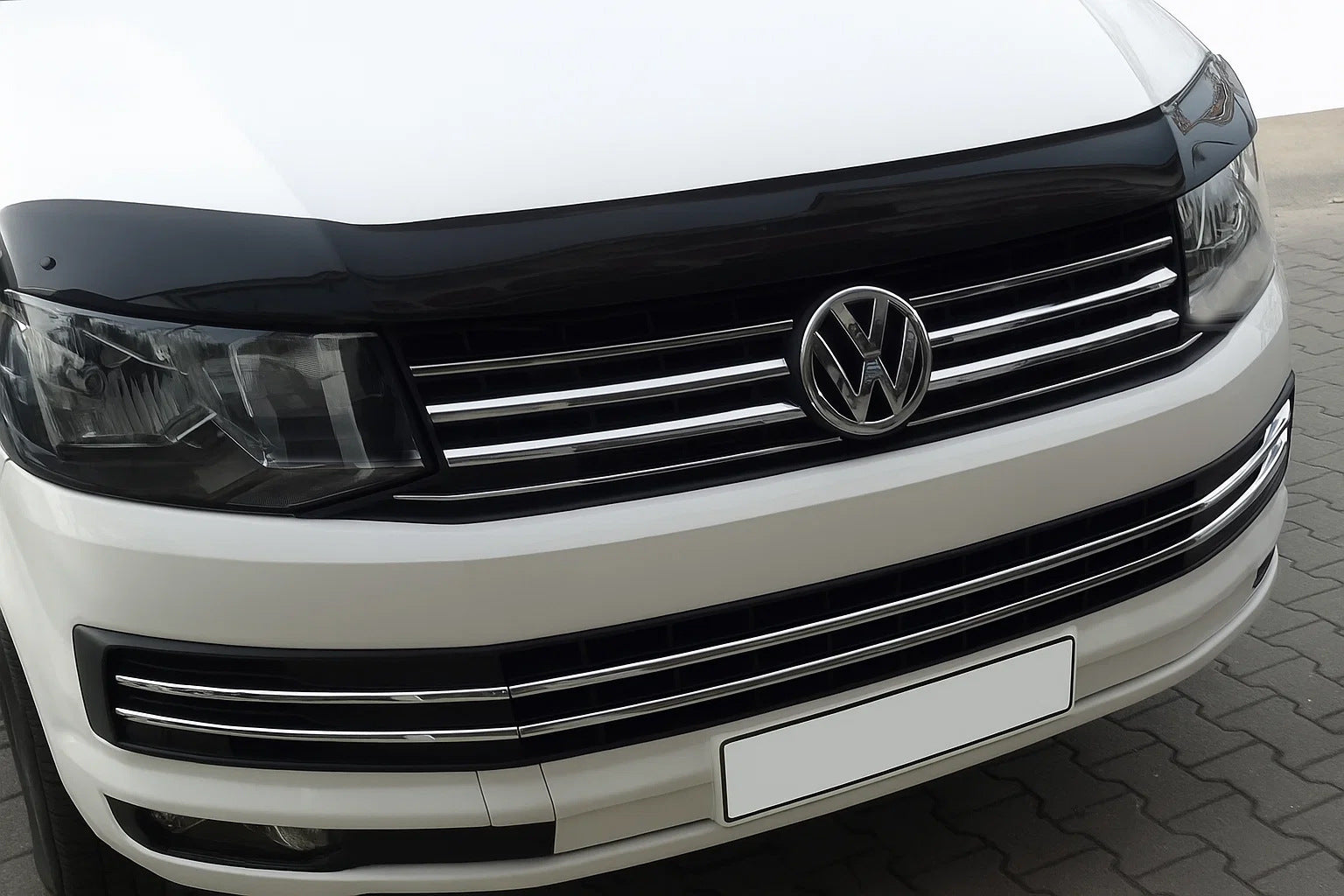 Bumper Grille Trim Covers 2015-2019 (6 pcs, Stainless Steel) for Volkswagen T6 2015-2024 - image 1